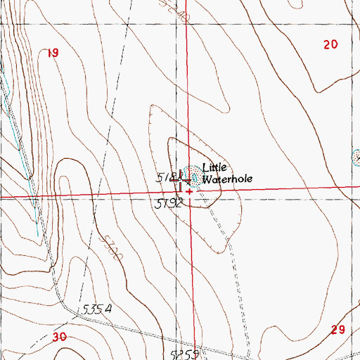 Topographic Map of Little Waterhole, OR