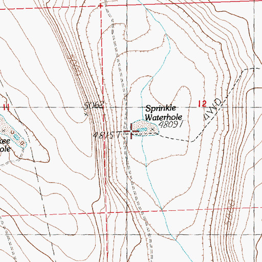 Topographic Map of Sprinkle Waterhole, OR