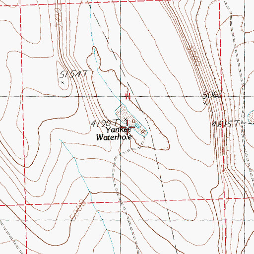 Topographic Map of Yankee Waterhole, OR
