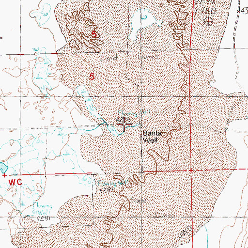 Topographic Map of Banta Well, OR