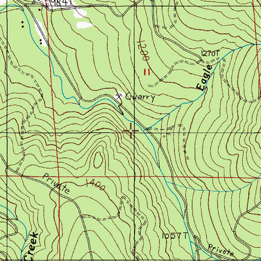 Topographic Map of Eagle Creek, OR