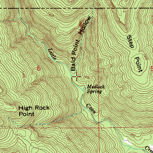 Topographic Map of Bald Point Hollow, AL