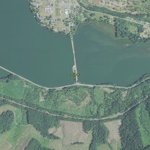 Aerial/Satellite Image of Lowell Covered Bridge, OR