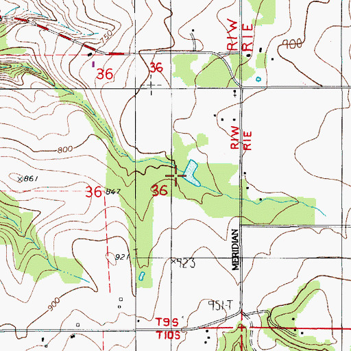 Topographic Map of Ziebart Reservoir, OR