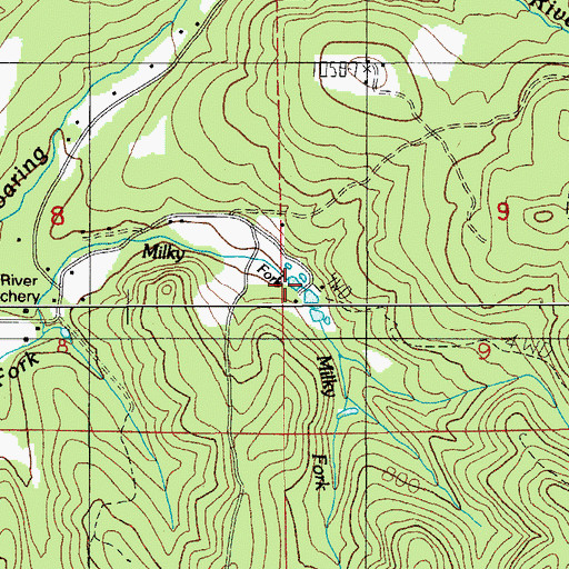 Topographic Map of Larson Ponds, OR