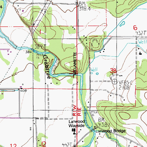 Topographic Map of Burgen Hollow, OR