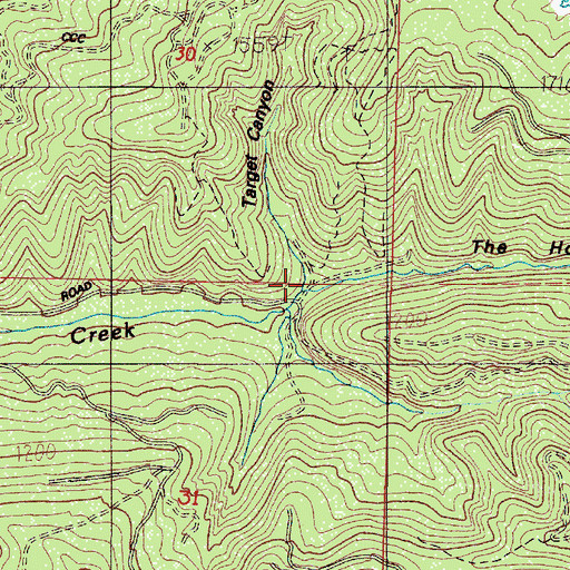 Topographic Map of The Hole, OR