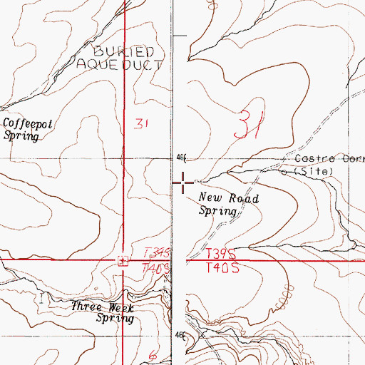 Topographic Map of New Road Spring, OR