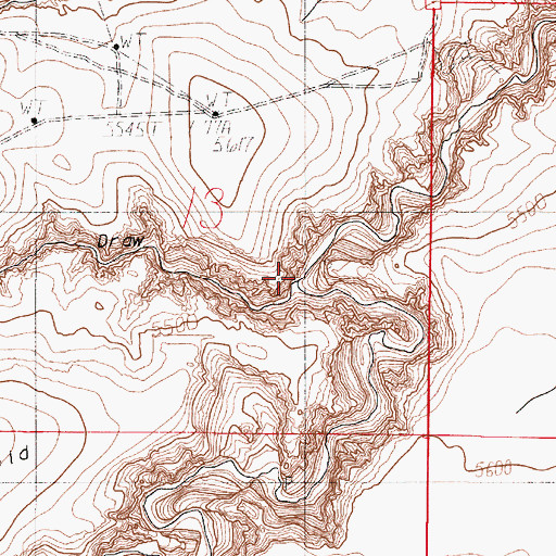 Topographic Map of Bobs Draw, OR