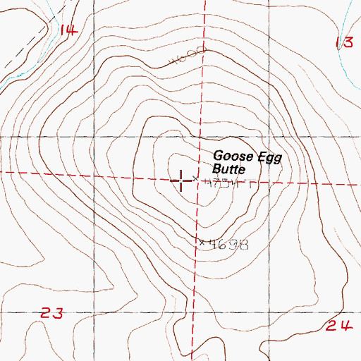 Topographic Map of Goose Egg Butte, OR
