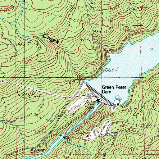 Topographic Map of Big Alder Creek, OR