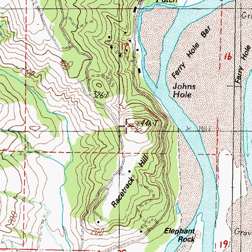 Topographic Map of Racetrack Hill, OR