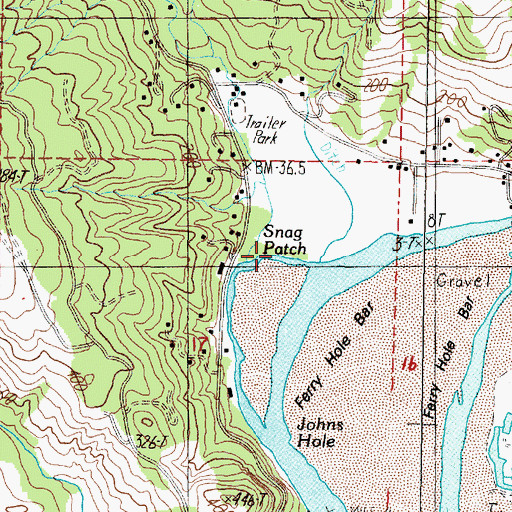 Topographic Map of Snag Patch, OR