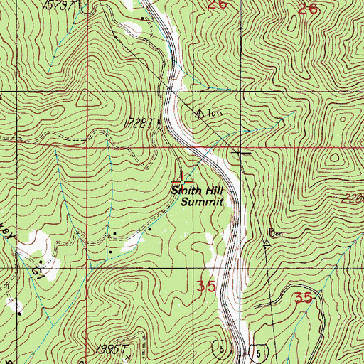 Topographic Map of Smith Hill Summit, OR