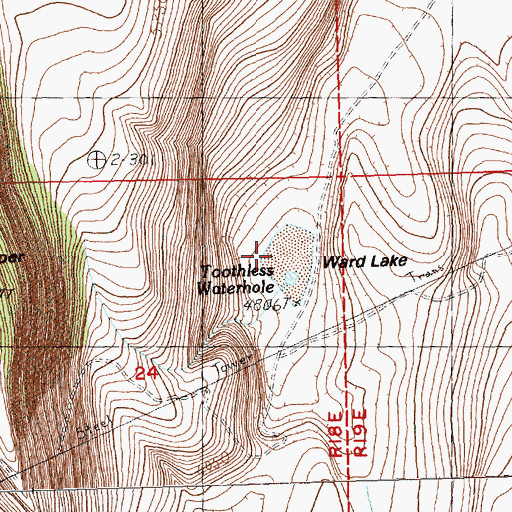 Topographic Map of World Lake, OR