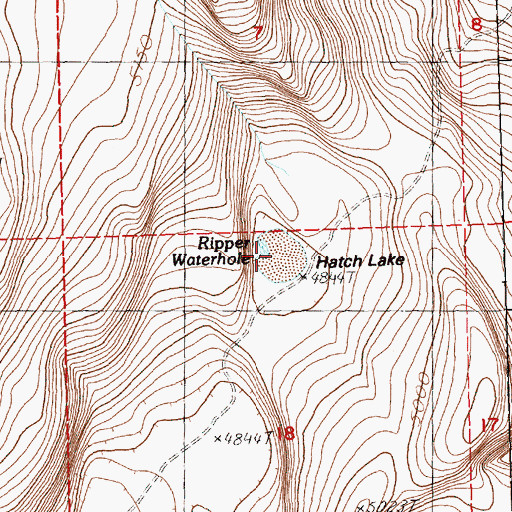 Topographic Map of Hatch Lake, OR