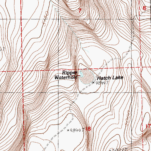 Topographic Map of Ripper Waterhole, OR