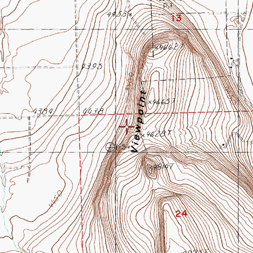 Topographic Map of Viewpoint, OR