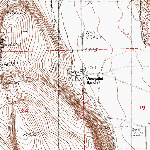 Topographic Map of Viewpoint Ranch, OR