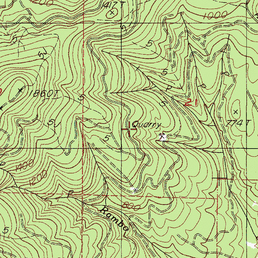 Topographic Map of McCloskey Knob, OR