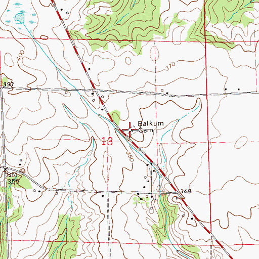 Topographic Map of Balkum Cemetery, AL