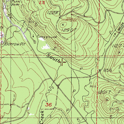 Topographic Map of Coleman Creek, OR