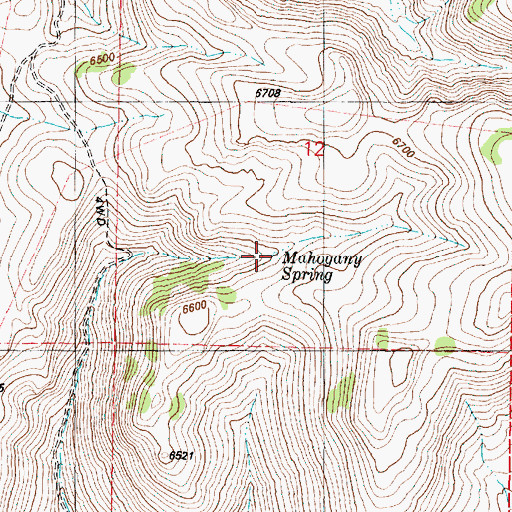 Topographic Map of Mahogany Spring, OR