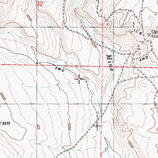 Topographic Map of Rattlesnake Canyon, OR