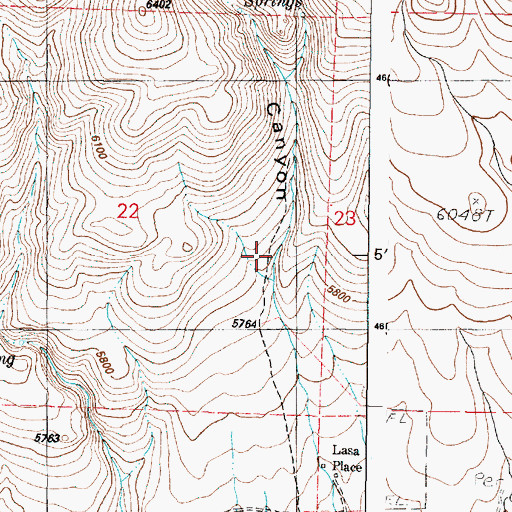 Topographic Map of Lasa Canyon, OR