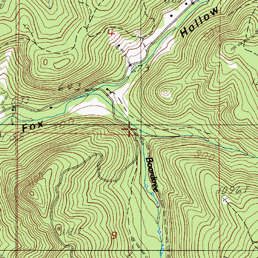 Topographic Map of Boardtree Creek, OR