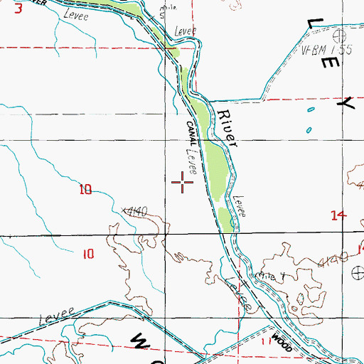 Topographic Map of Wood River Canal, OR