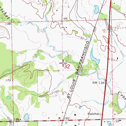 Topographic Map of Ballard Creek, AL