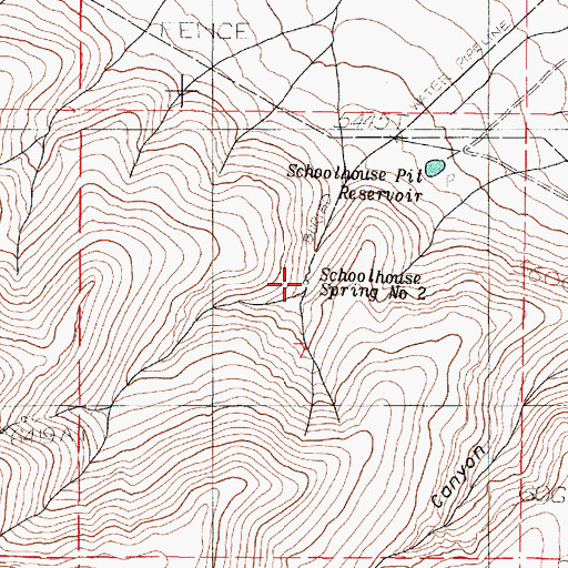 Topographic Map of Schoolhouse Spring Number 2, OR