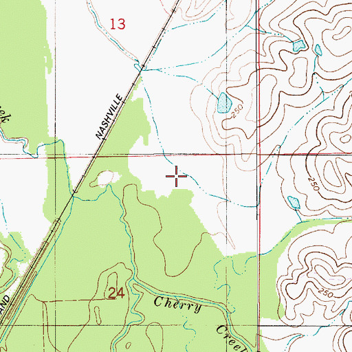 Topographic Map of Ballards Creek, AL