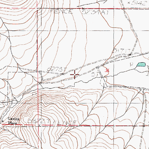 Topographic Map of Oregon Canyon, OR