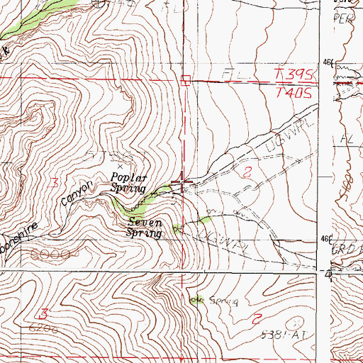 Topographic Map of Moonshine Canyon, OR