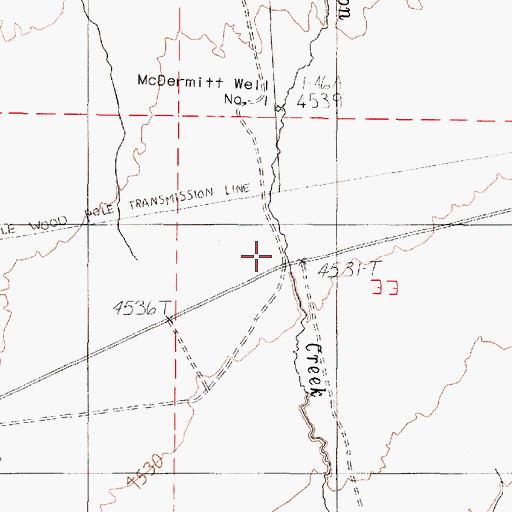 Topographic Map of McDermitt Well Number 1, OR