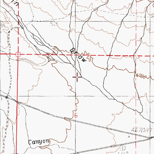 Topographic Map of Blue Mountain Draw, OR