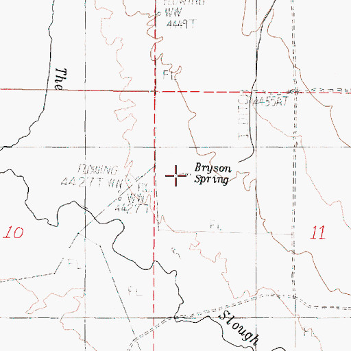 Topographic Map of Bryson Spring, OR