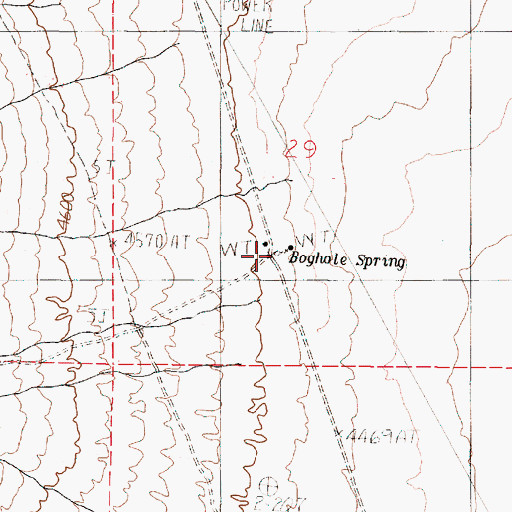 Topographic Map of Boghole Spring, OR