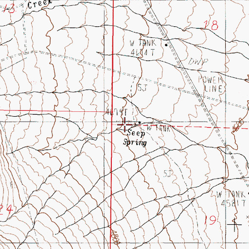 Topographic Map of Seep Spring, OR