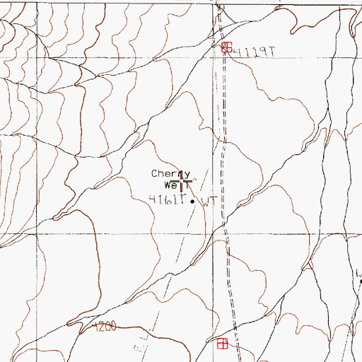 Topographic Map of Cherry Well, OR