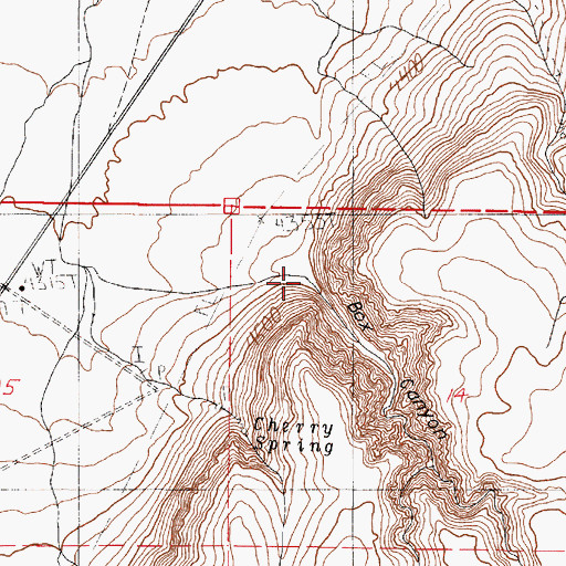 Topographic Map of Box Canyon, OR