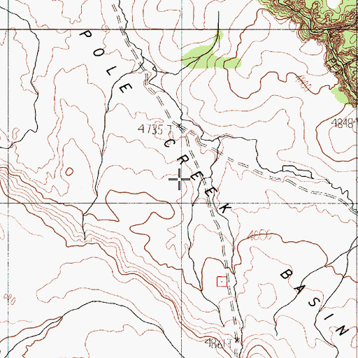 Topographic Map of Pole Creek Basin, OR