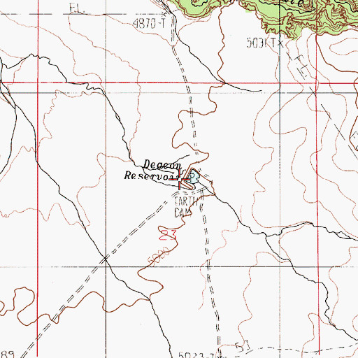Topographic Map of Deacon Reservoir, OR