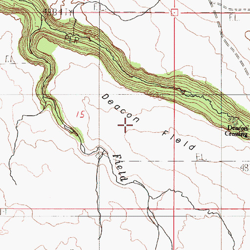 Topographic Map of Deacon Field, OR