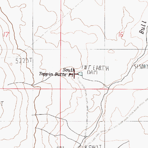 Topographic Map of South Toppin Butte Pit, OR