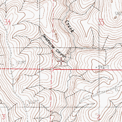 Topographic Map of Deadhorse Canyon, OR