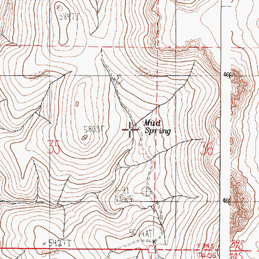 Topographic Map of Mud Spring, OR