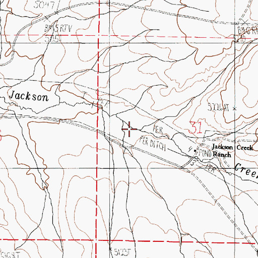 Topographic Map of North Fork Jackson Creek, OR